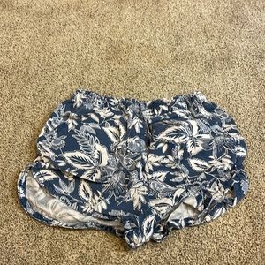 Never worn blue and white stretchy shorts